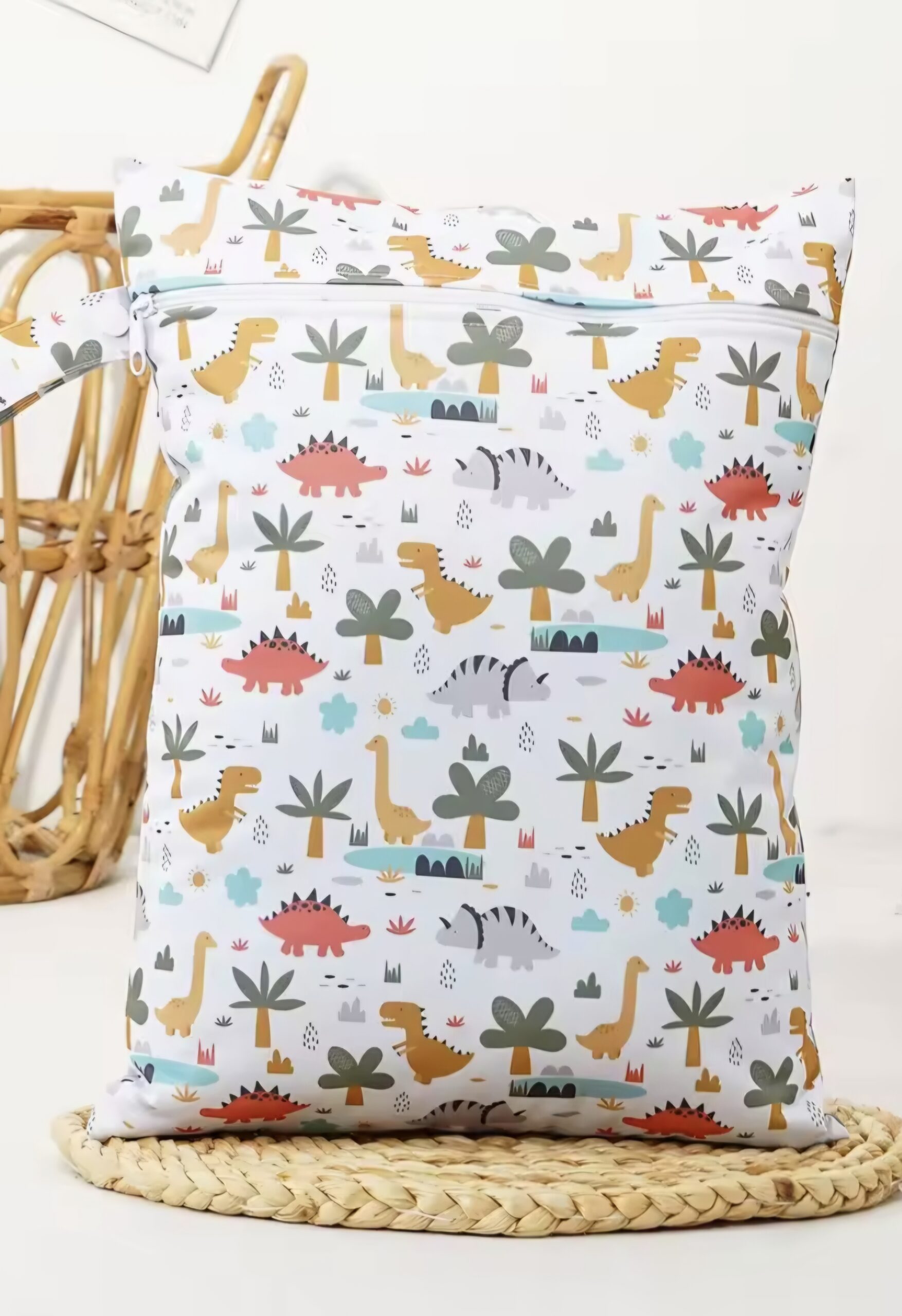 Maišelis šlapiems rūbams, didelis, dinozaurai